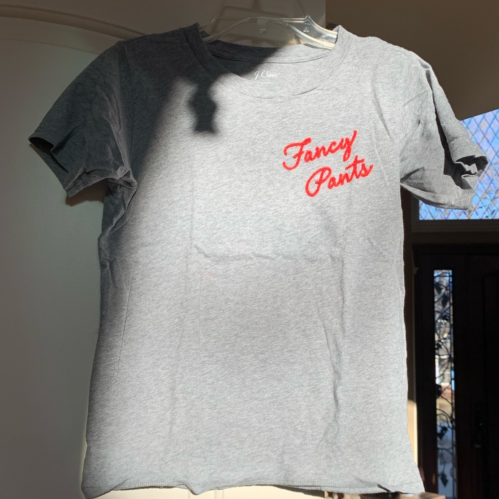 Embroidered light grey graphic T-Shirt from J.Crew